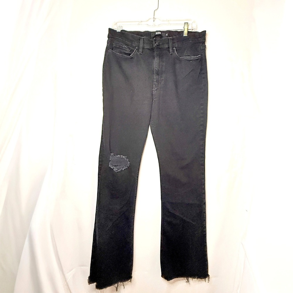 Hudson Barbara Bootcut Jeans Womens 33 Because the Night Black Distressed